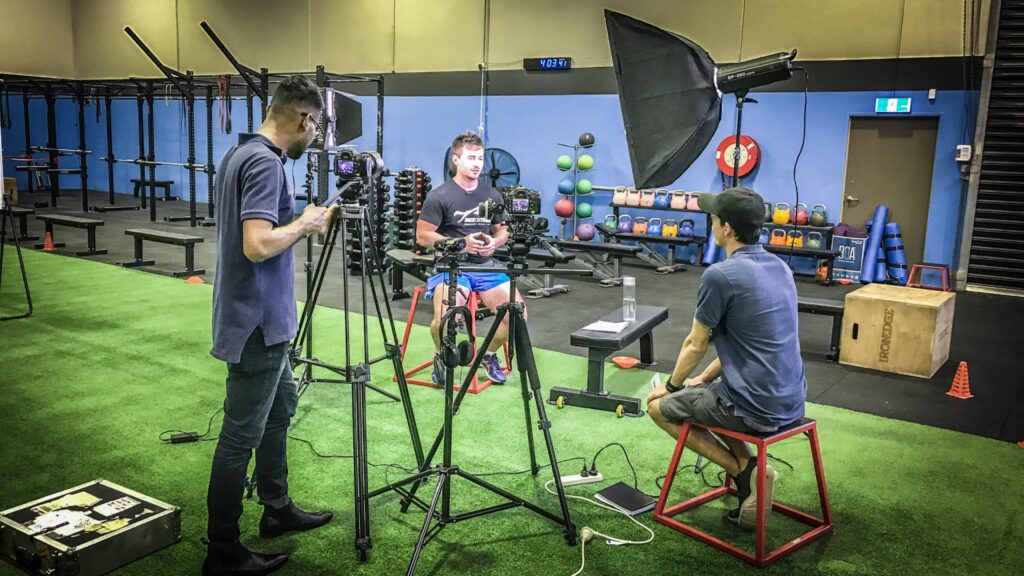 Corporate Video Production Company behind the scenes of Gym